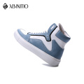 Custom Original Casual Mens High Top Genuine Leather Sneakers Shoes